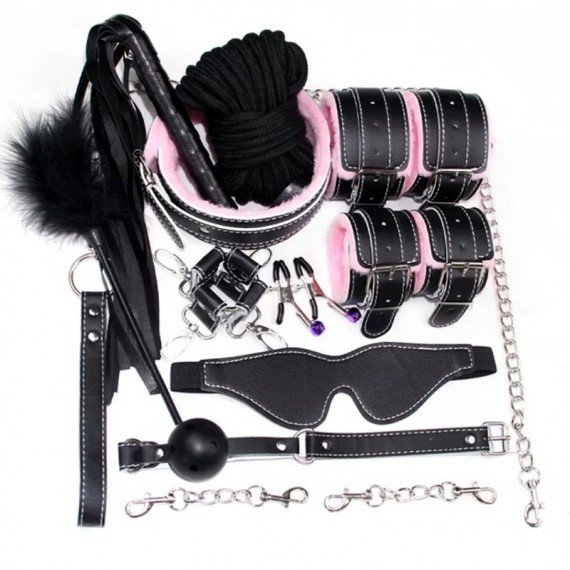 Set BDSM, kit bondage, pink...